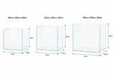 Crystal clear cube tank